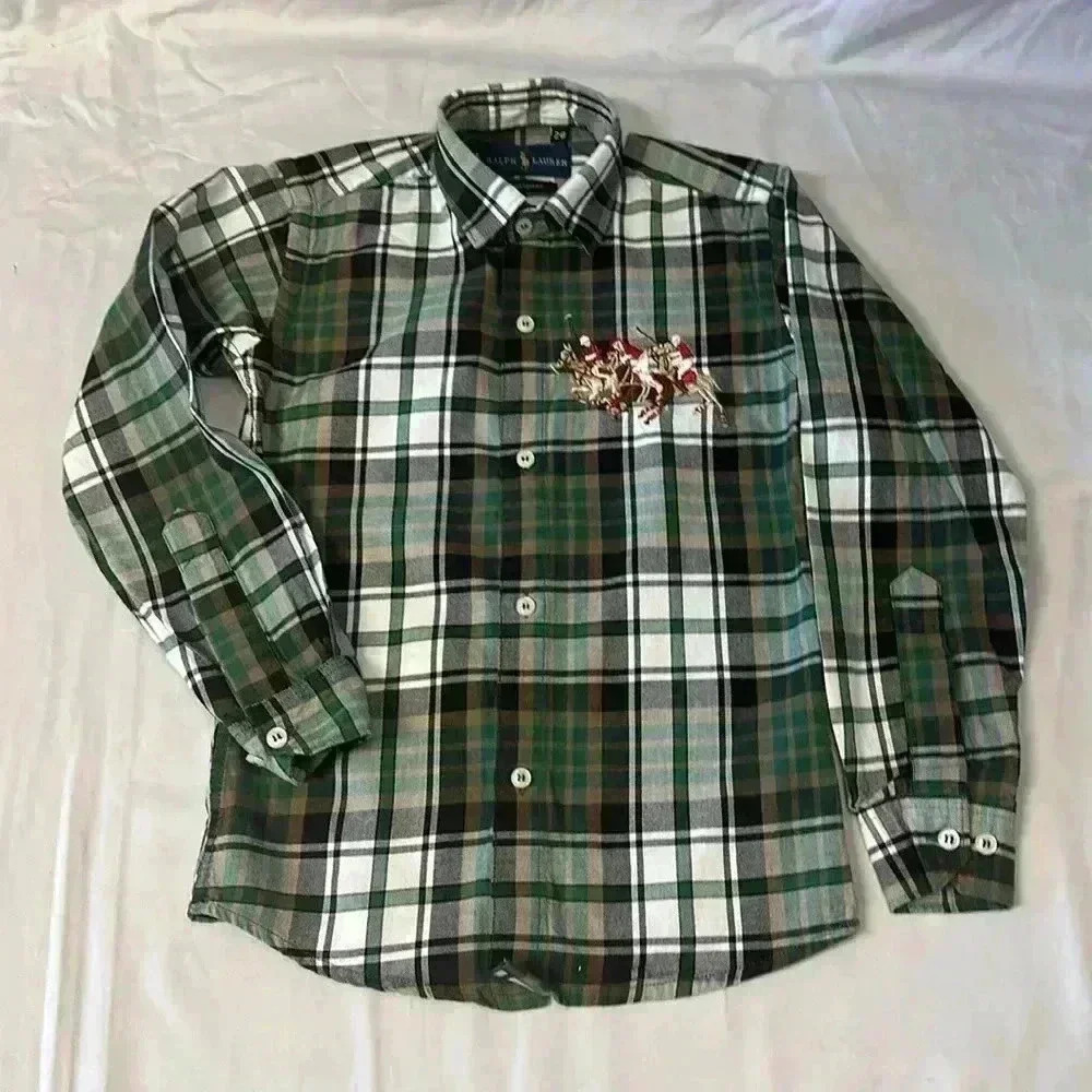 ⭐️ Ralph Lauren - Tailored dress shirt with embroidered ponies on left chest